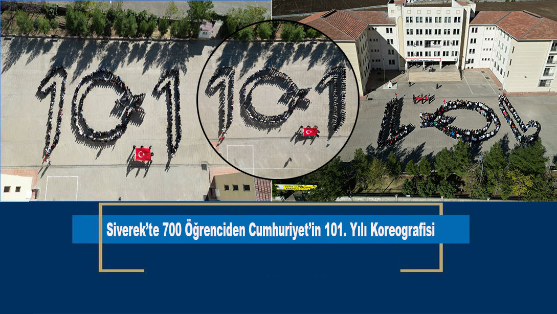 Siverek’te 700 öğrenciden Cumhuriyet’in 101. yılı koreografisi